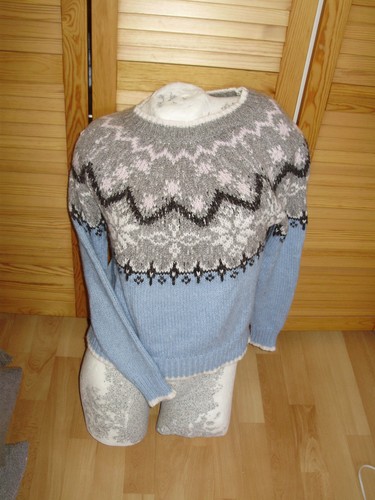 Pullover norweger hellblau - pullover,